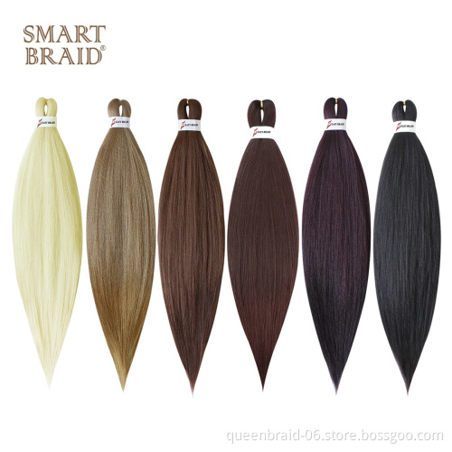 Pre-stretched Braiding Hair Easy Braid Professional Itch Free Synthetic Fiber Corchet Braids Yaki Texture Hair Extensions